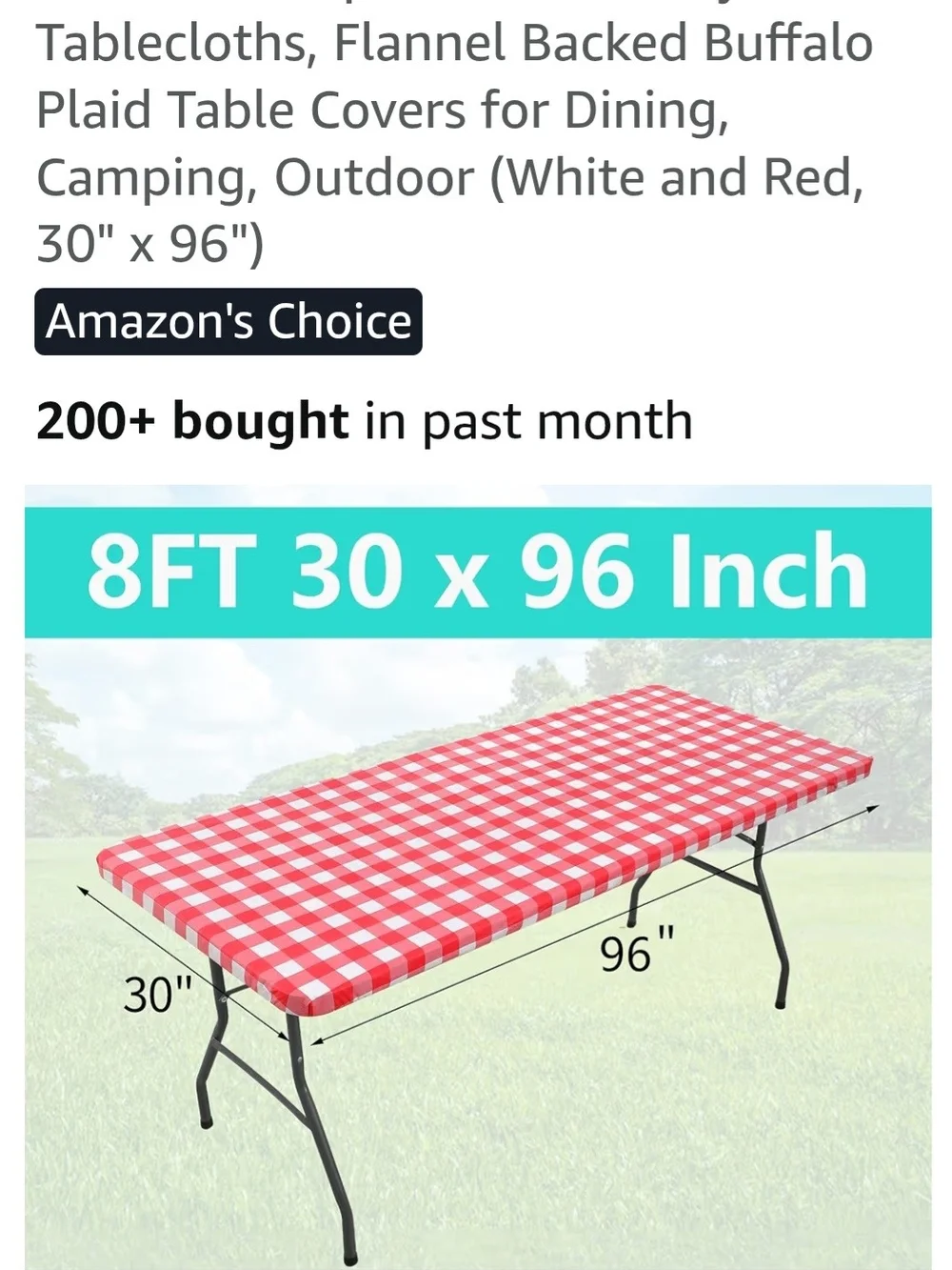 Red and White Check Tablecloth - Home Dining